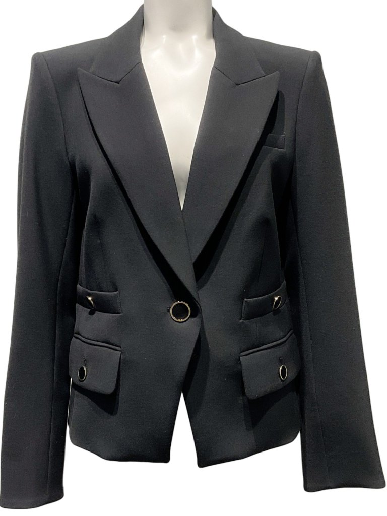 Veronica Beard Black Roya Dickey Jacket